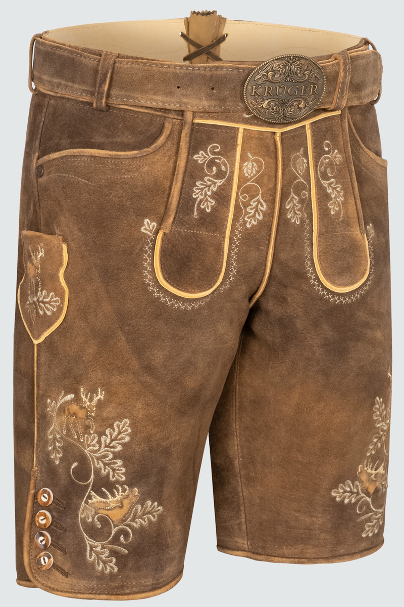 Lederhose Lennard mit Gürtel