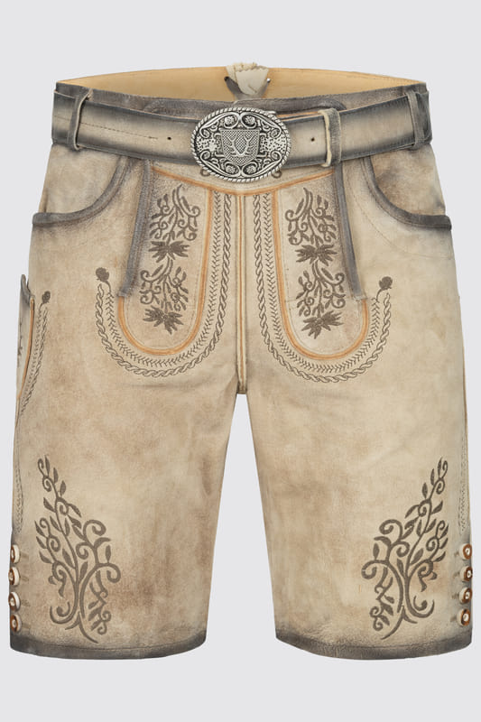 krüger - Lederhose Nevio mit Gürtel