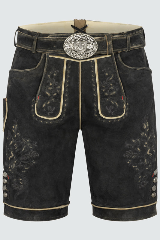Lederhose Kuno mit Gürtel günstig online kaufen