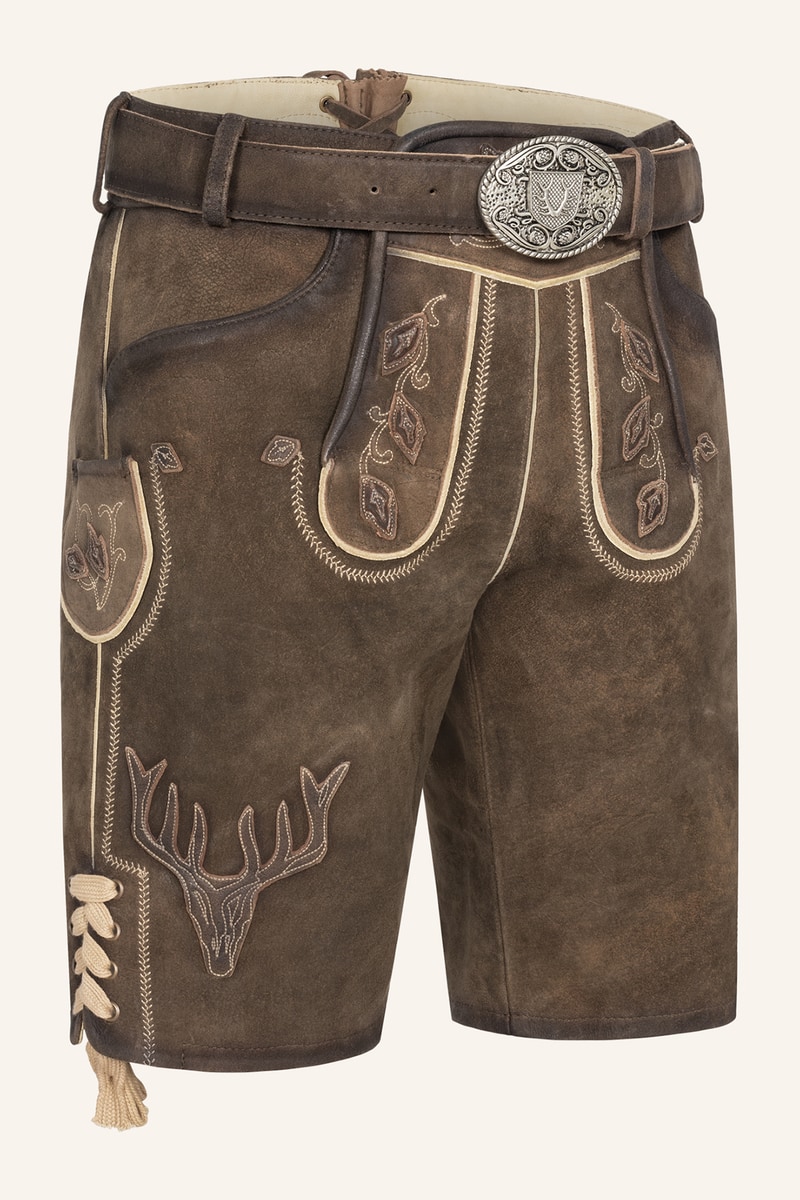 Lederhose Werner mit Gürtel