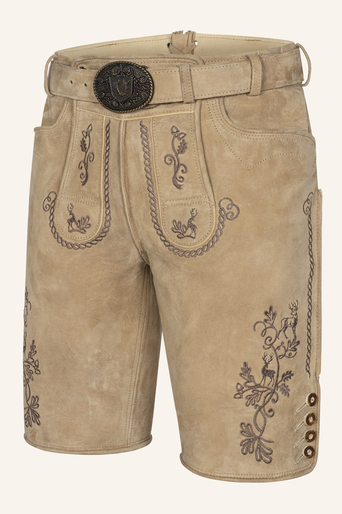 Lederhose Milian mit Gürtel