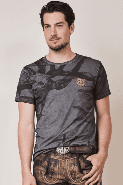Trachten T-Shirt Hirschgeweih 