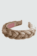 Braided velvet hairband