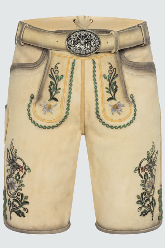 Lederhose Darian mit Gürtel günstig online kaufen