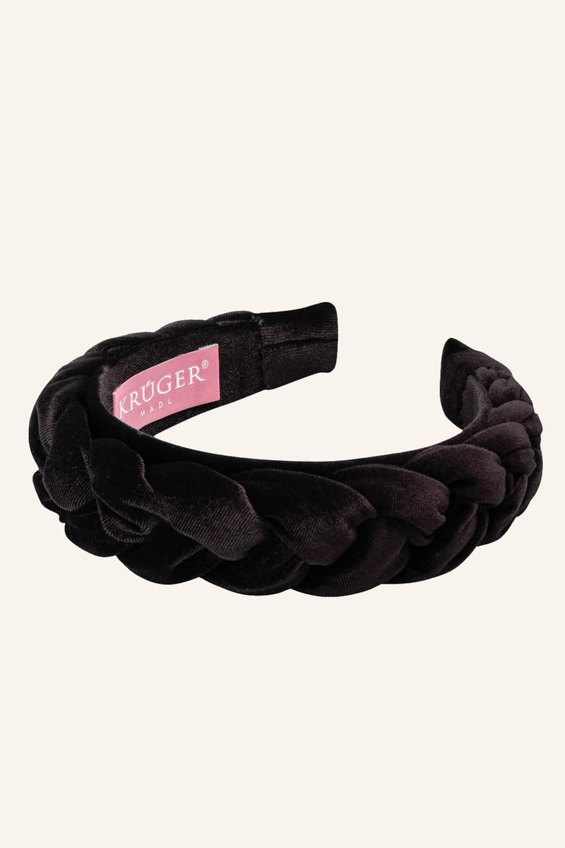 Braided velvet hairband
