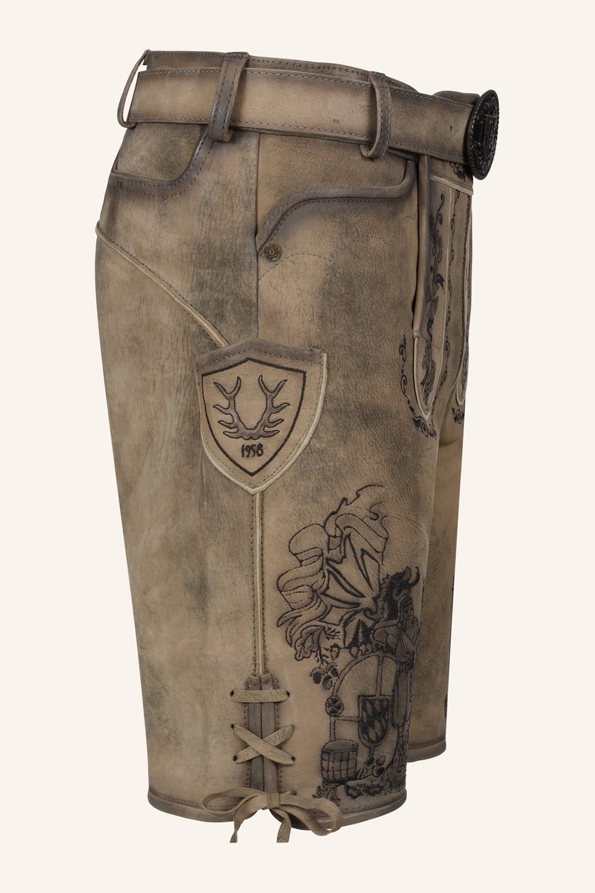 Lederhose Giuliano mit Gürtel