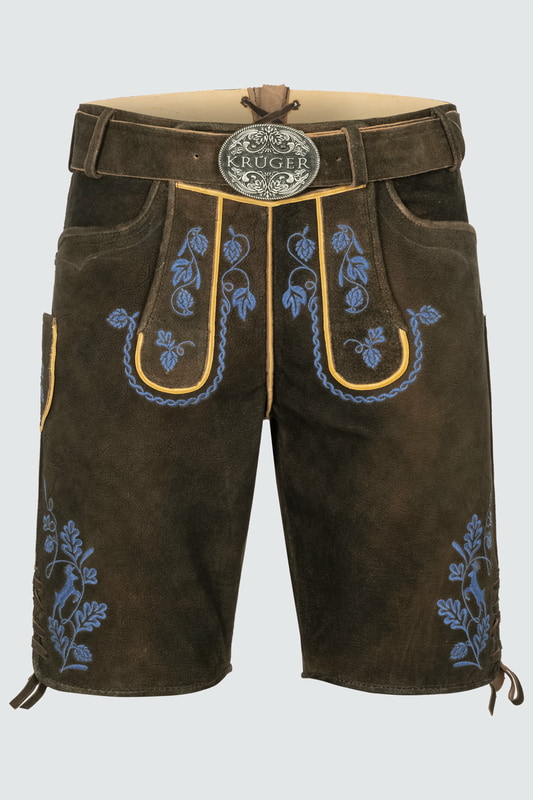 Lederhose Roland mit Gürtel günstig online kaufen