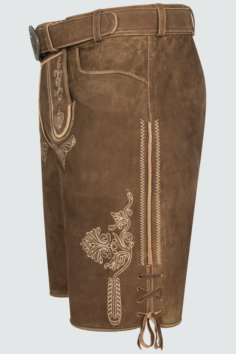 Lederhose Lean mit Gürtel
