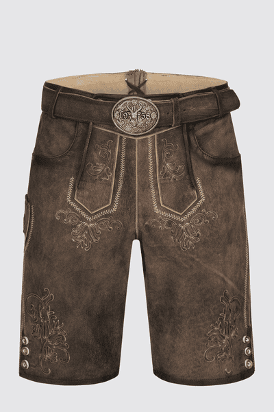 Leather pants Arijus with belt