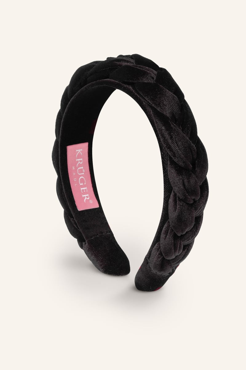 Braided velvet hairband