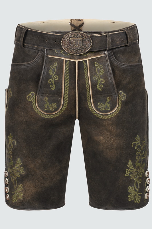 Lederhose Milian mit Gürtel günstig online kaufen