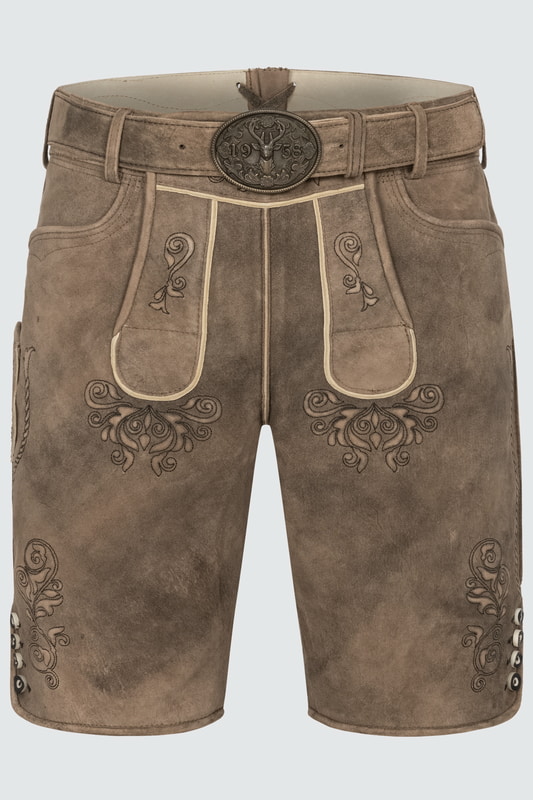 Lederhose Ralph mit Gürtel günstig online kaufen