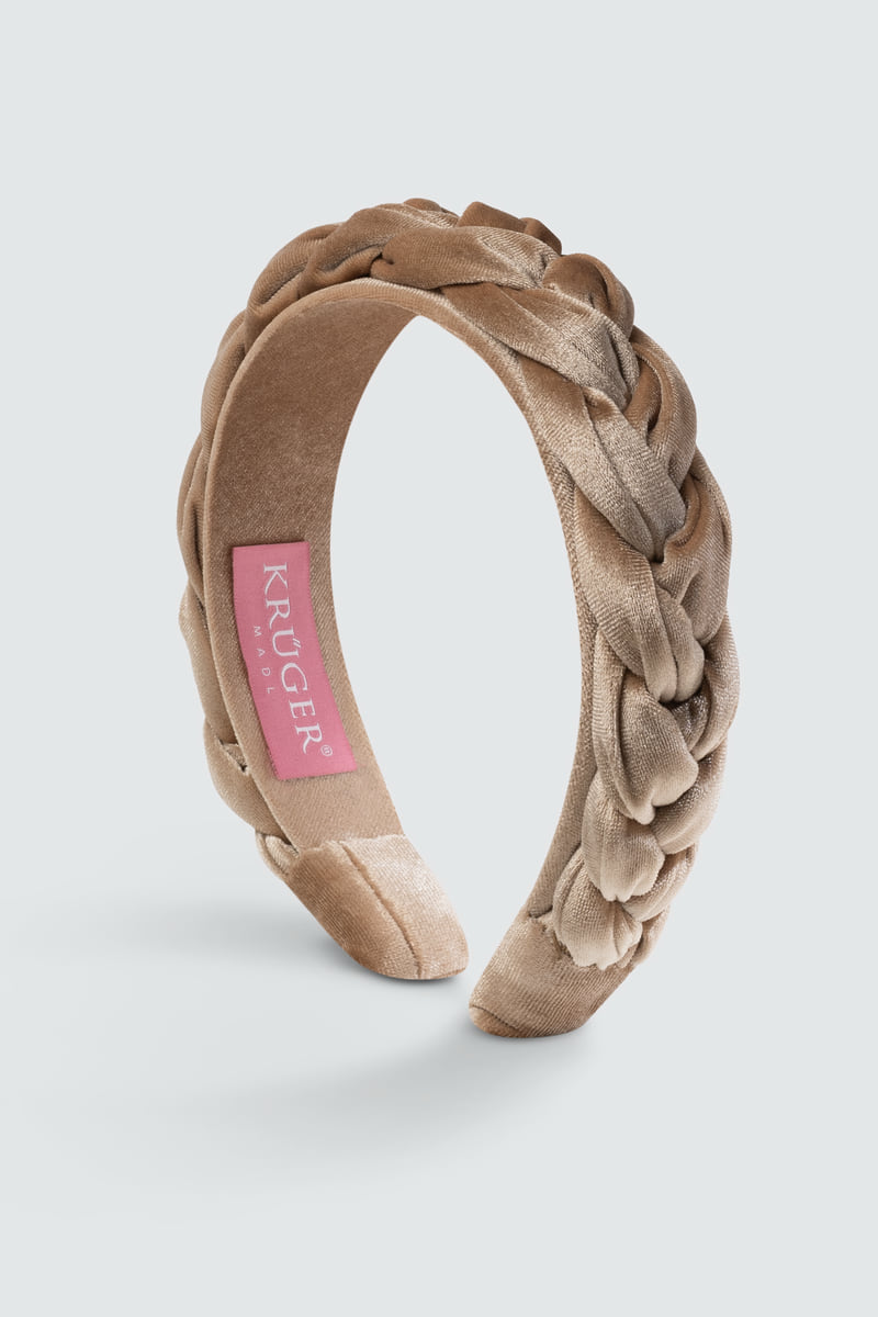 Braided velvet hairband