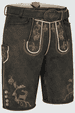 Lederhose Nero mit Gürtel