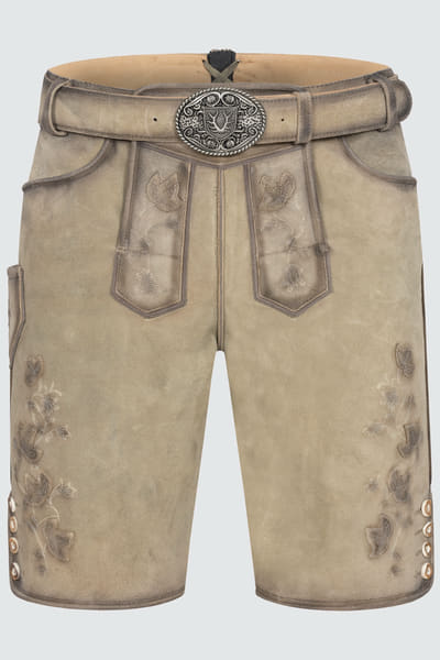Lederhose Kai mit Gürtel