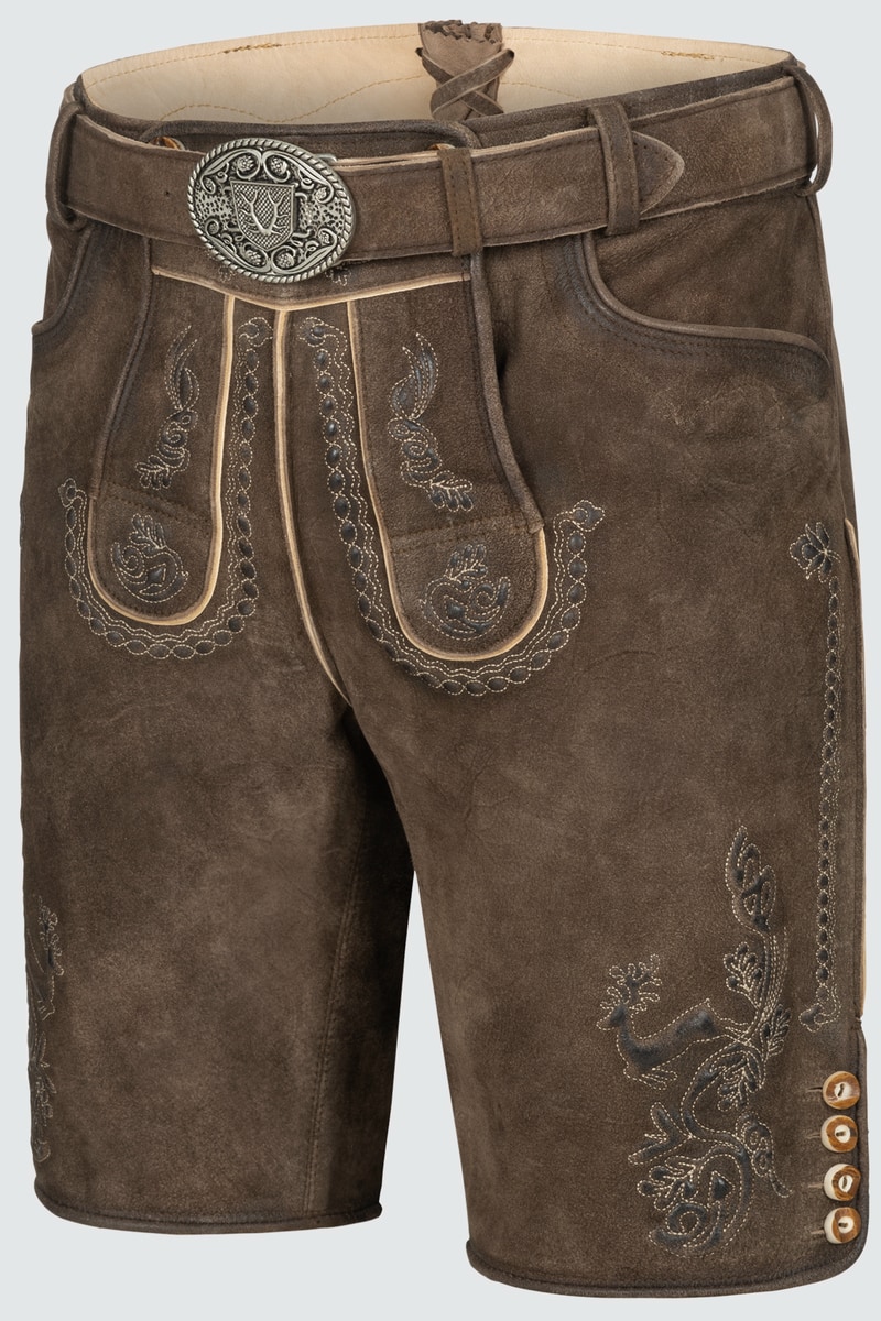 Lederhose Sean mit Gürtel