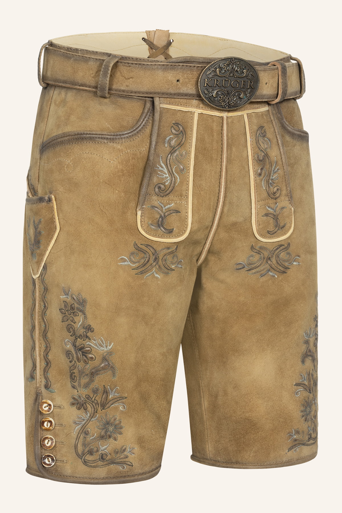 Lederhose Juan mit Gürtel
