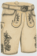 Lederhose Darian mit Gürtel