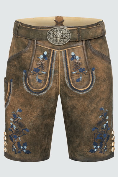 Lederhose Azzuro mit Gürtel