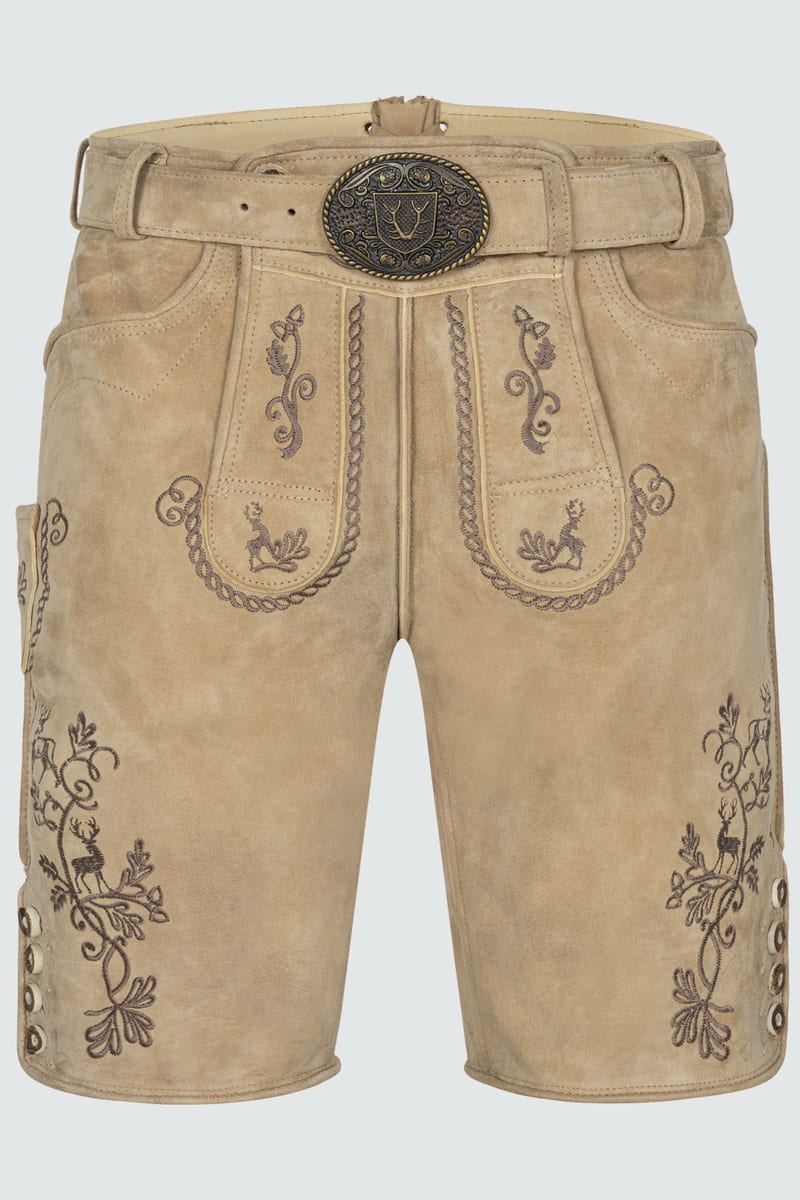 Lederhose Milian mit Gürtel