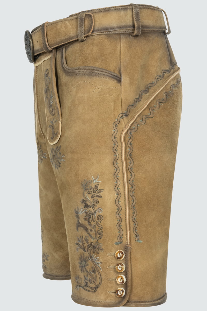 Lederhose Juan mit Gürtel