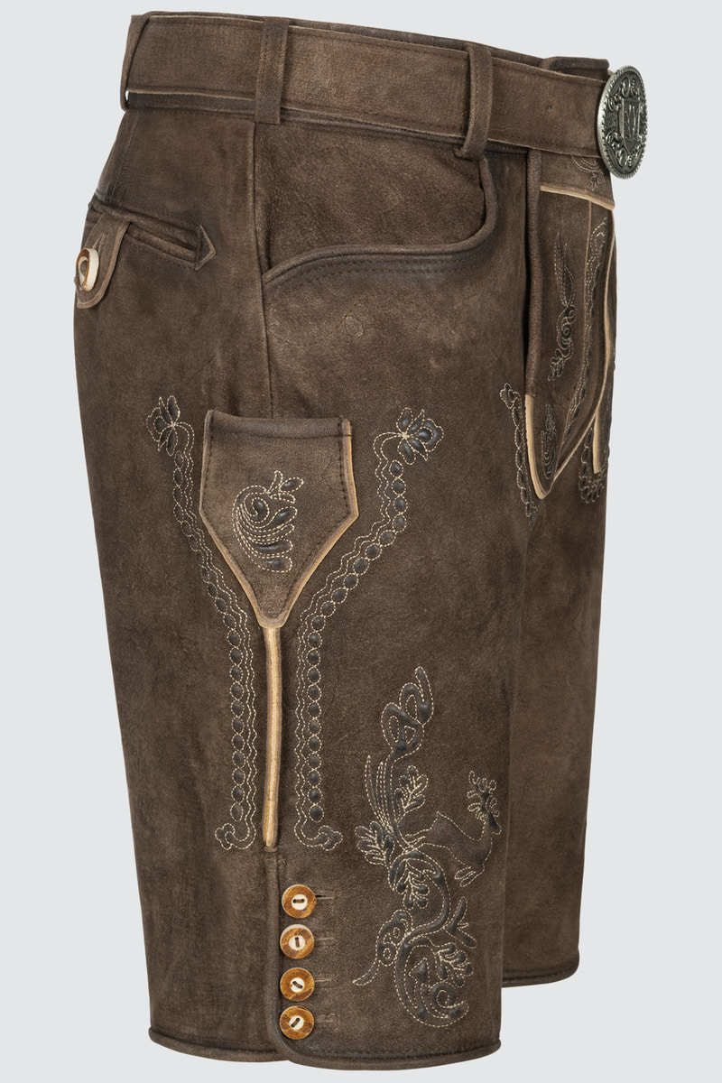 Lederhose Sean mit Gürtel