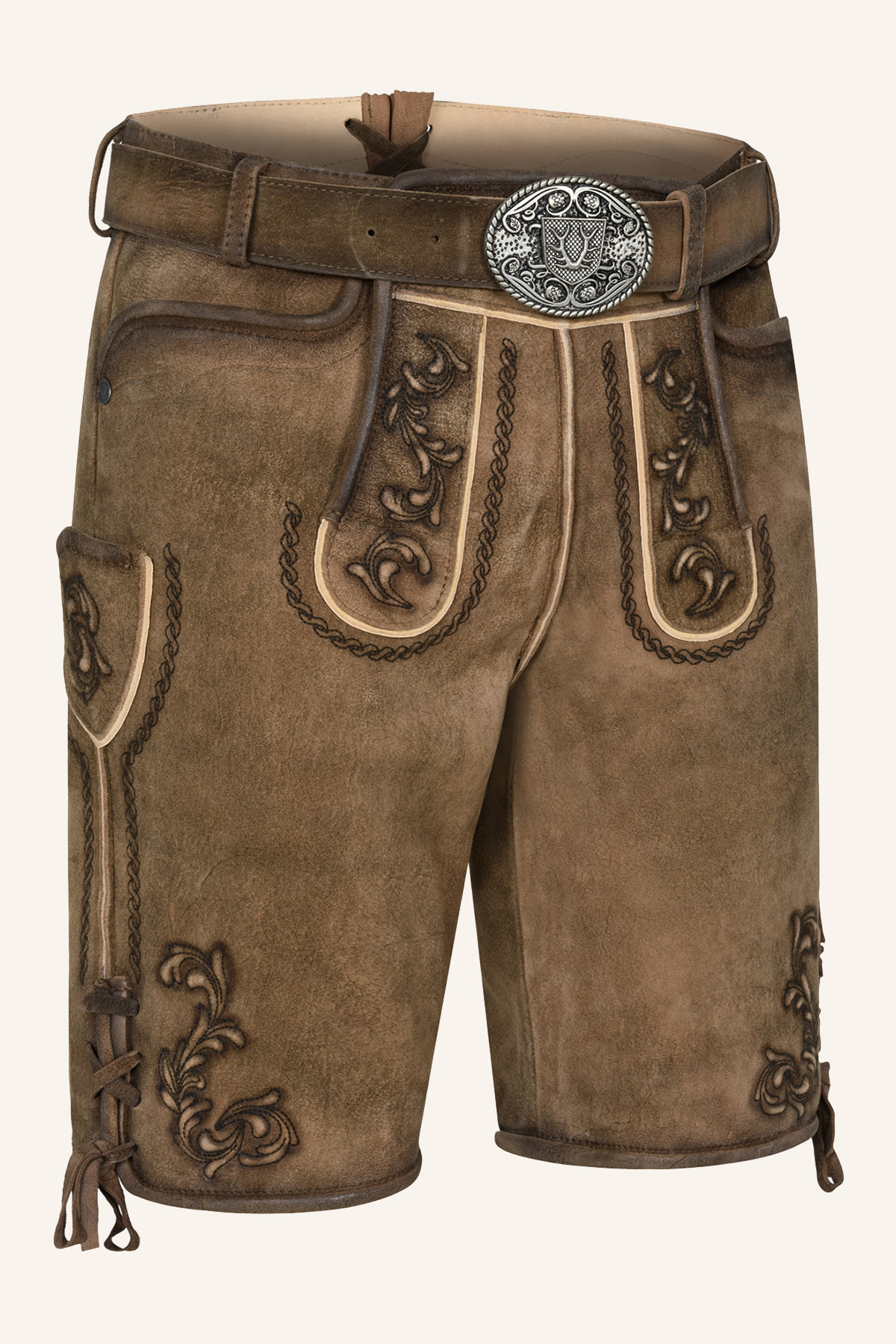 Lederhose Rodney mit Gürtel