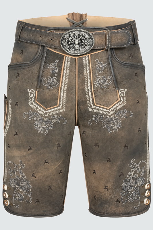 Lederhose Lukas mit Gürtel günstig online kaufen