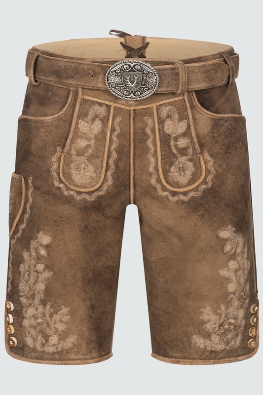 Lederhose David mit Gürtel günstig online kaufen
