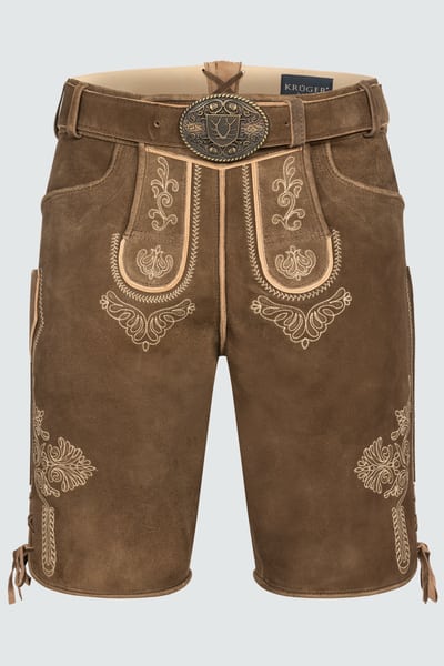 Lederhose Lean mit Gürtel