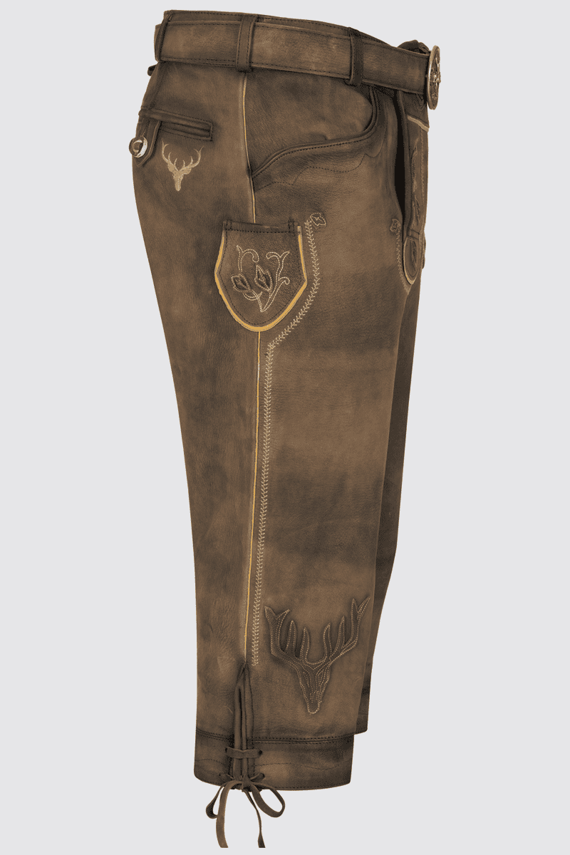 Lederhose Leander mit Gürtel