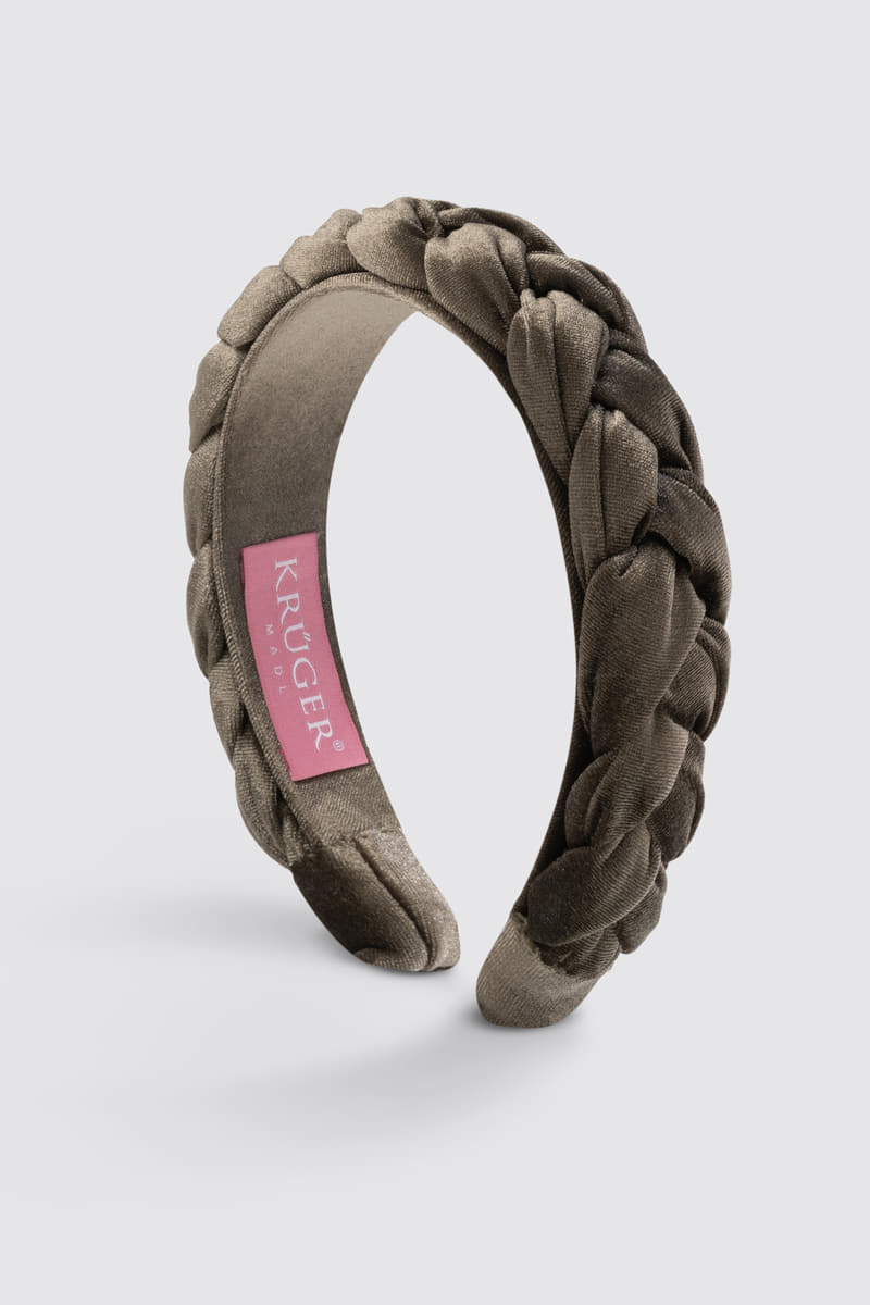 Braided velvet hairband