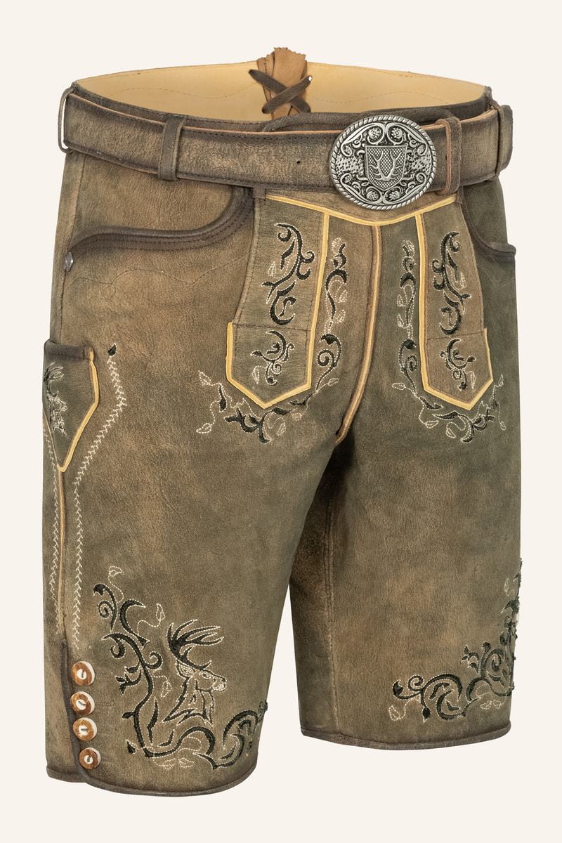 Lederhose Ismael mit Gürtel 