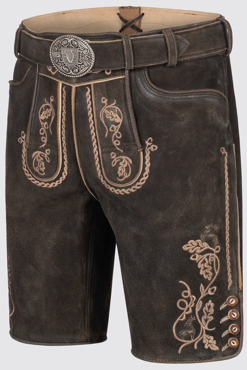 Lederhose Orlando mit Gürtel
