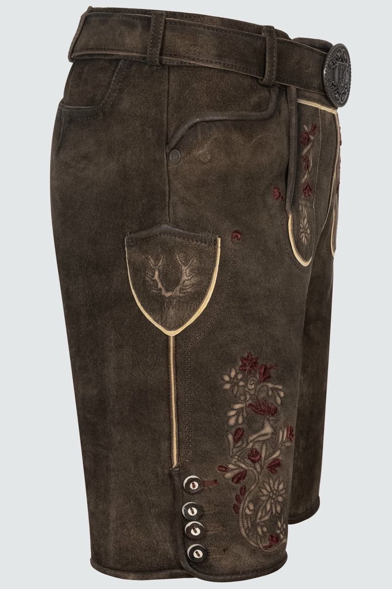 Lederhose Olivier mit Gürtel