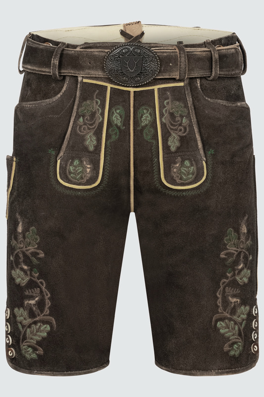 Lederhose Adreon mit Gürtel günstig online kaufen
