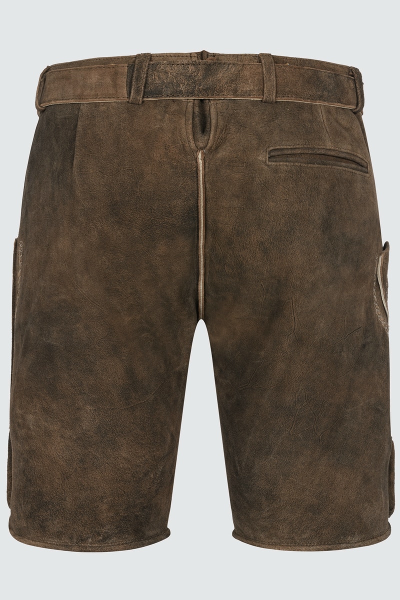 Lederhose Quan mit Gürtel