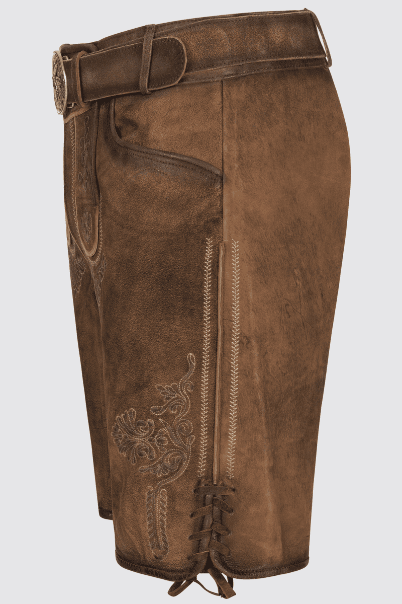 Lederhose Benjamin mit Gürtel