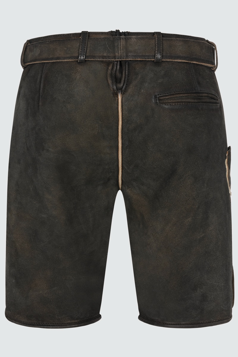 Lederhose Nero mit Gürtel
