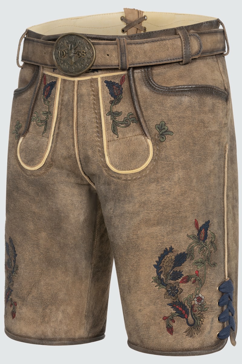 Lederhose Emil mit Gürtel