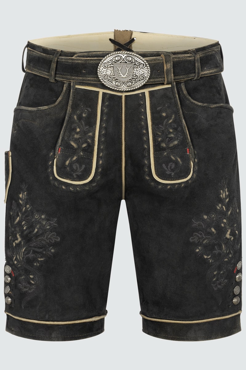Lederhose Kuno mit Gürtel