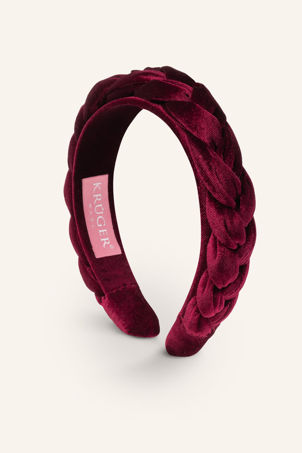 Braided velvet hairband