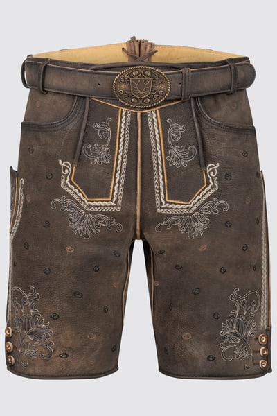 Lederhose Pietro mit Gürtel