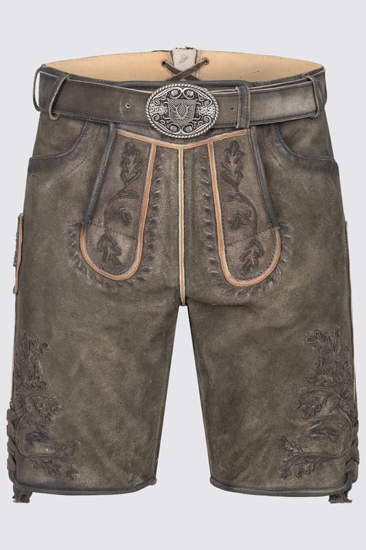 Lederhose Silvio mit Gürtel günstig online kaufen
