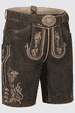 Lederhose Orlando mit Gürtel