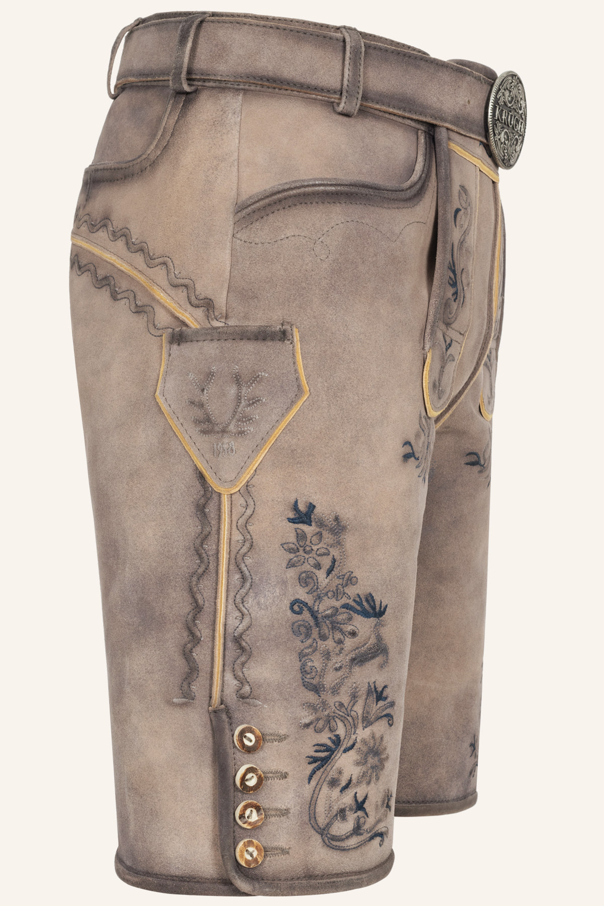 Lederhose Juan mit Gürtel