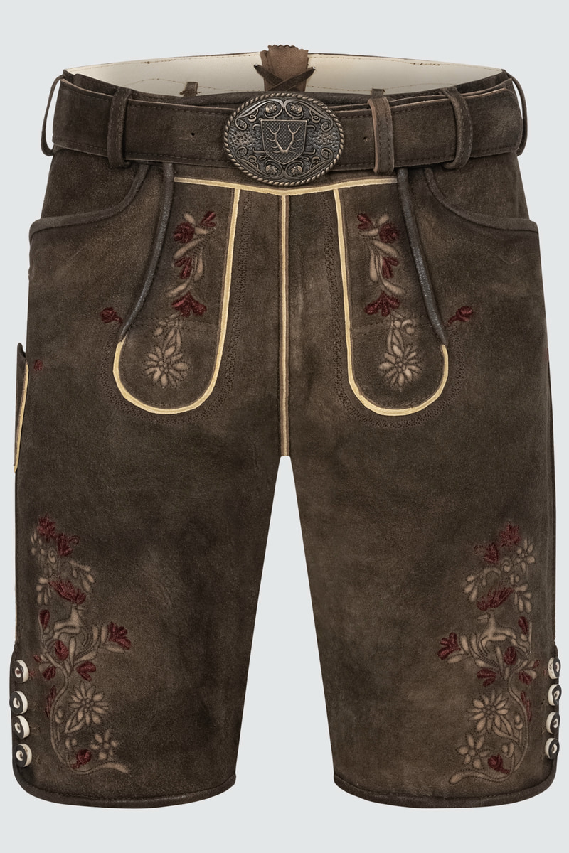 Lederhose Olivier mit Gürtel