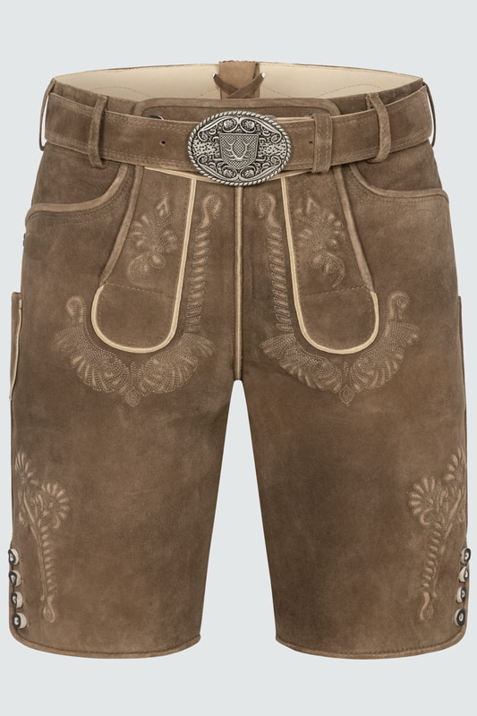 Lederhose Aric mit Gürtel günstig online kaufen