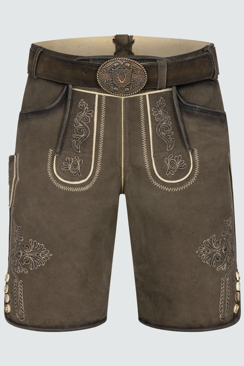 Lederhose Ian mit Gürtel